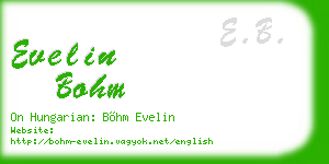 evelin bohm business card